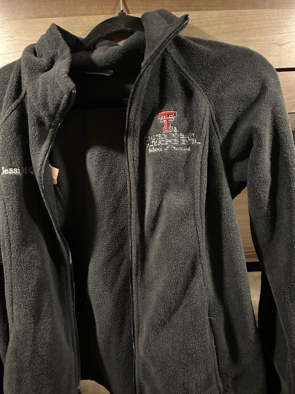 Columbia Black Full-Zip Fleece Jacket with Embroidered Logo